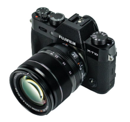 A black modern camera